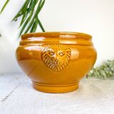 Vintage Ceramic Lion Head Soup Tureen - Honey, Made in France