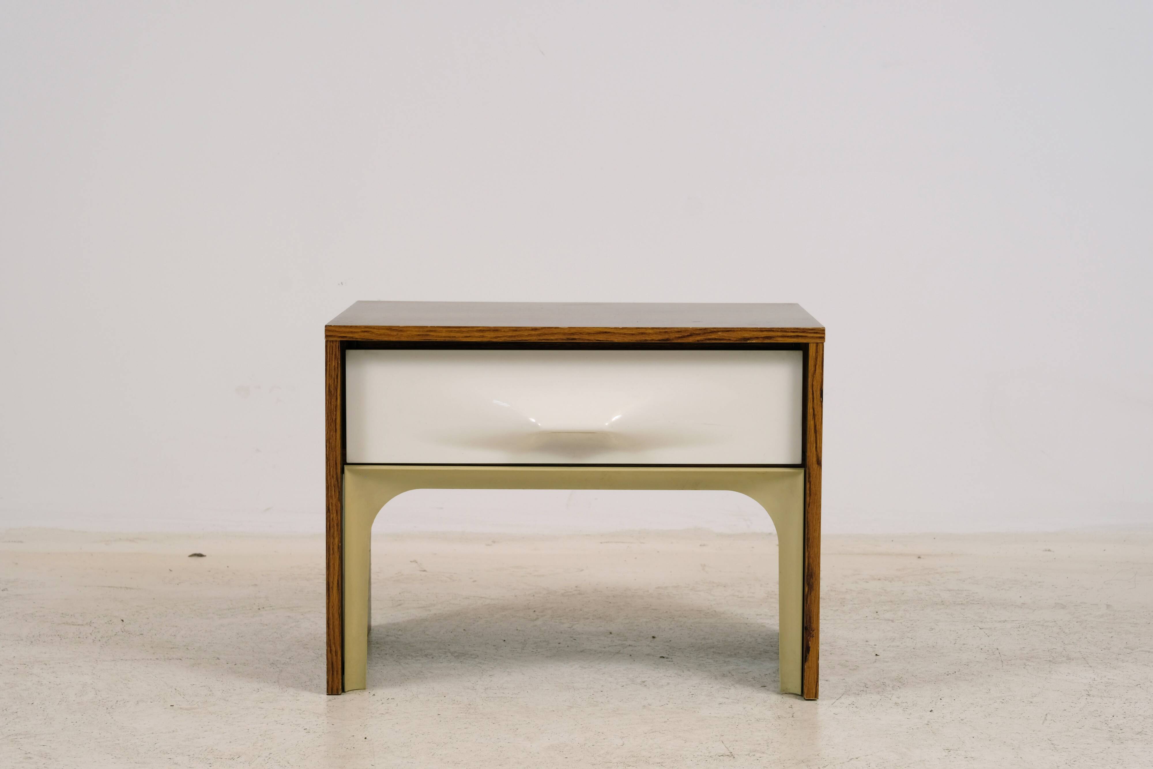 DF 2000 Bedside Table with Drawer by Raymond Loewy 1970's
