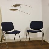 Pair of 2 vintage chairs DSC 106 by Giancarlo Piretti for Anonima Casteli 1965.Ref : CAT