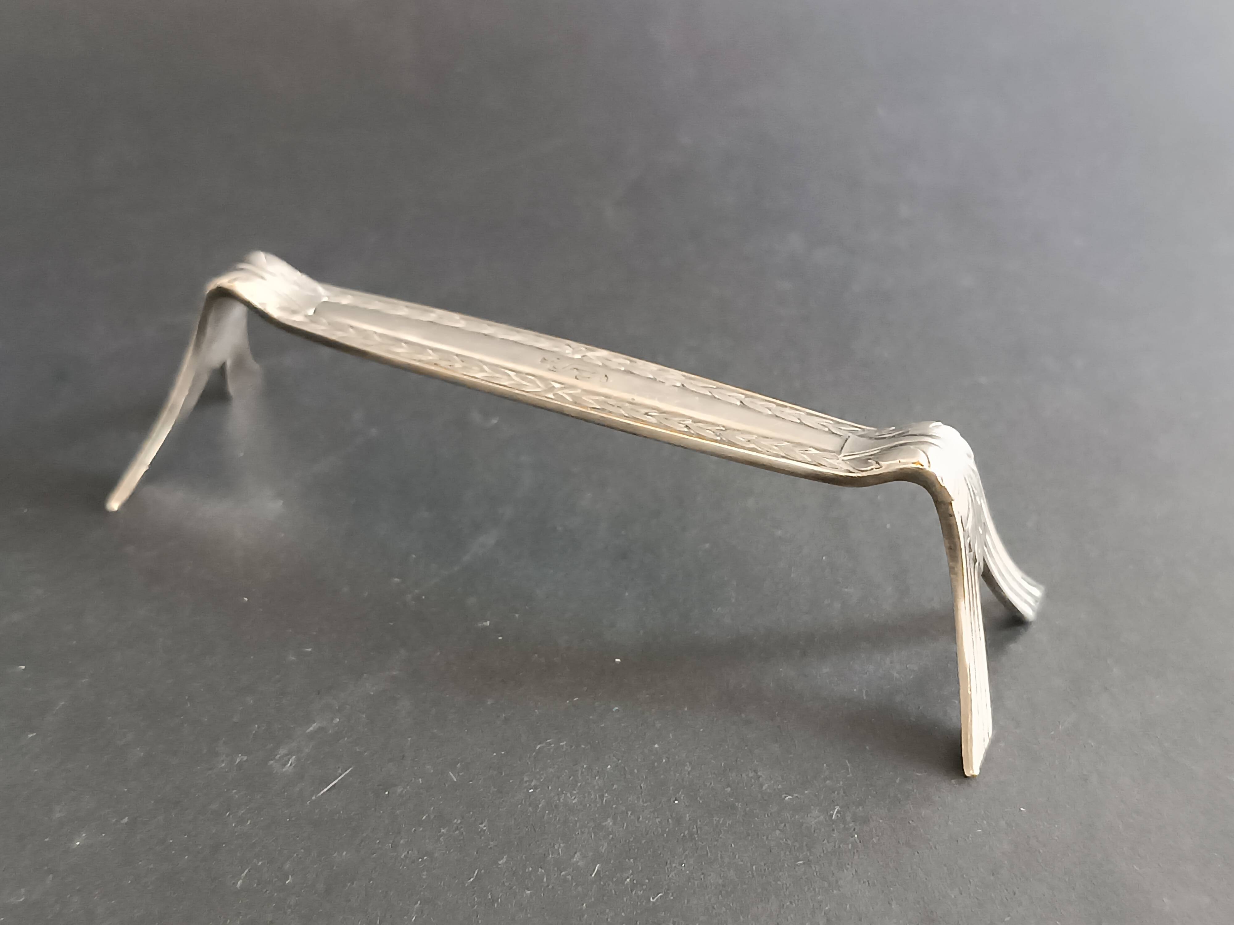 WMF, eight silver-plated knife rests, palmette decoration 1880