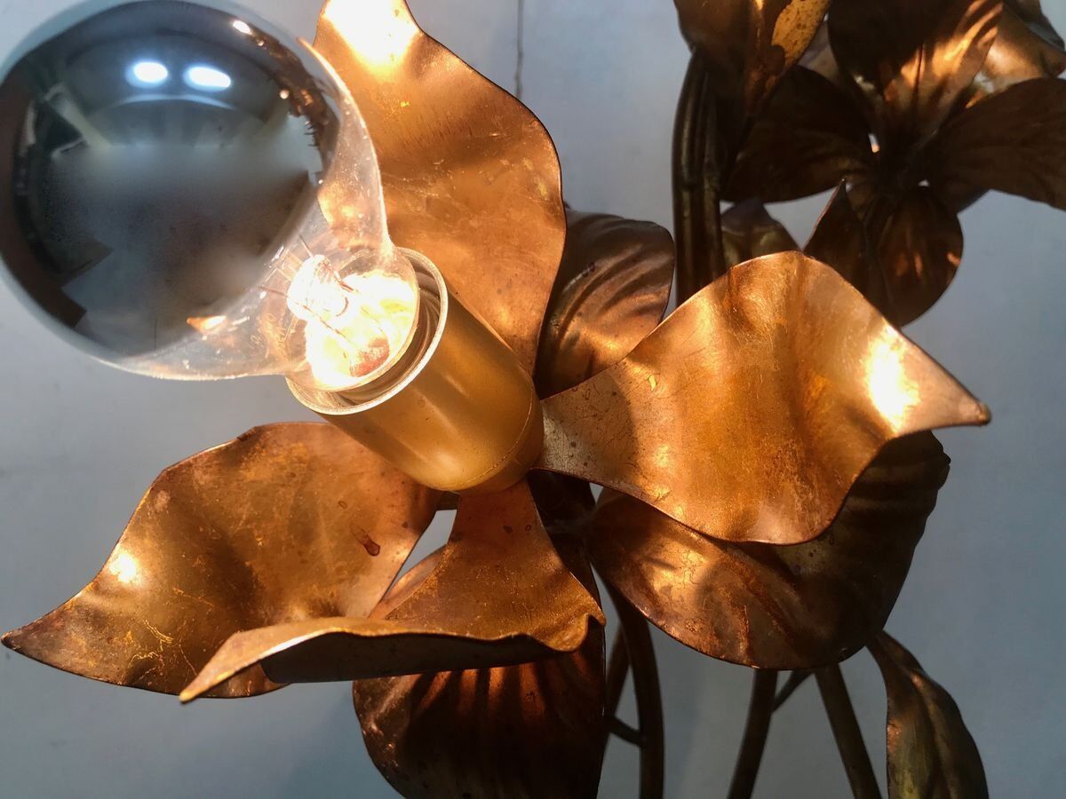 Gilded metal Florentine table or floor lamp by Hans Kögl, 1960s