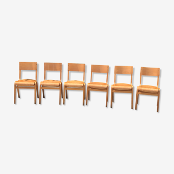 Set of 6 Vintage Scandinavian Chairs