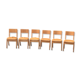 Lot de 6  Chaises Scandinaves Vintages