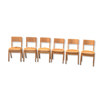 Set of 6 Vintage Scandinavian Chairs