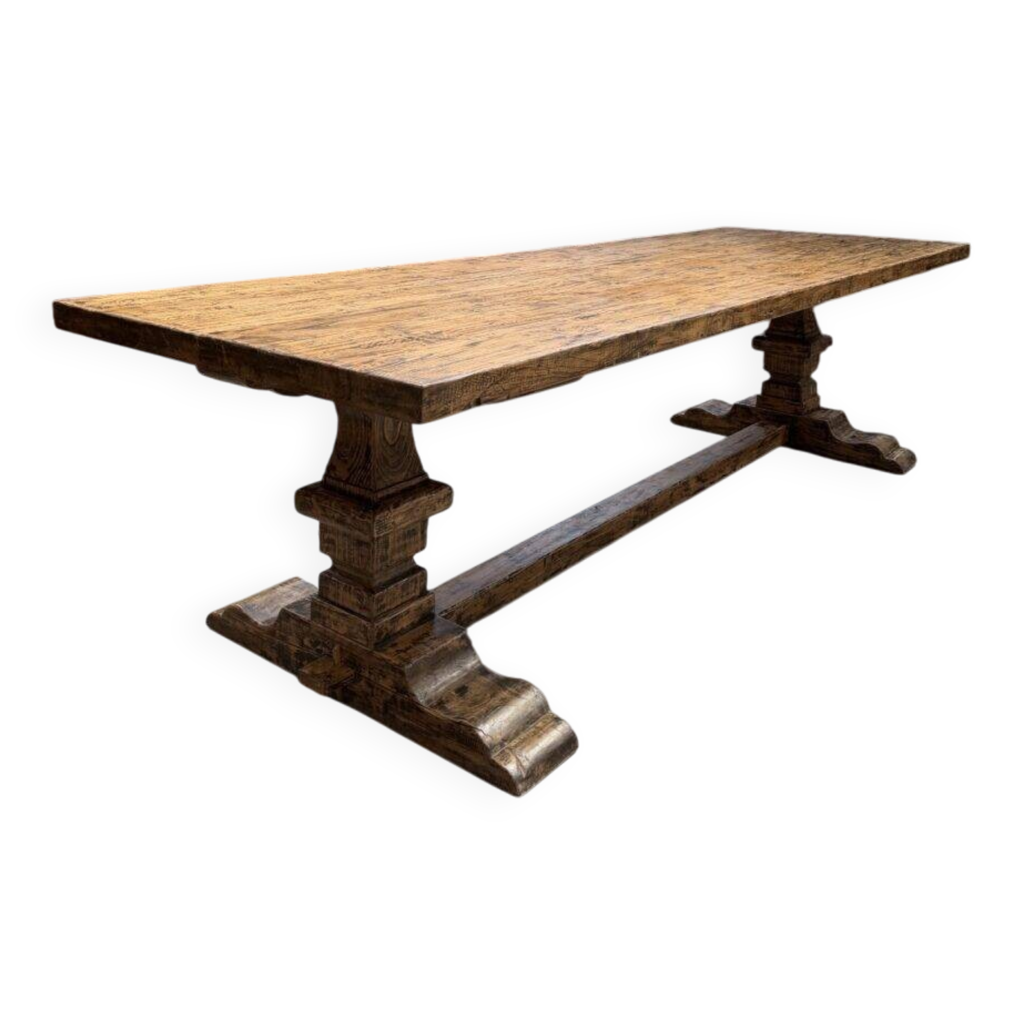 Large monastery-style table in aged fir.