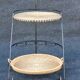 French iron and wicker bar cart from the 1950s