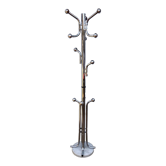 Porte manteau perroquet chromé à boules sur pied marbre 1970