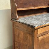 Grand buffet, meuble de toilette ancienne à dessus de marbre XIXe