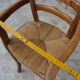 Wooden children's high chair and mulched seat