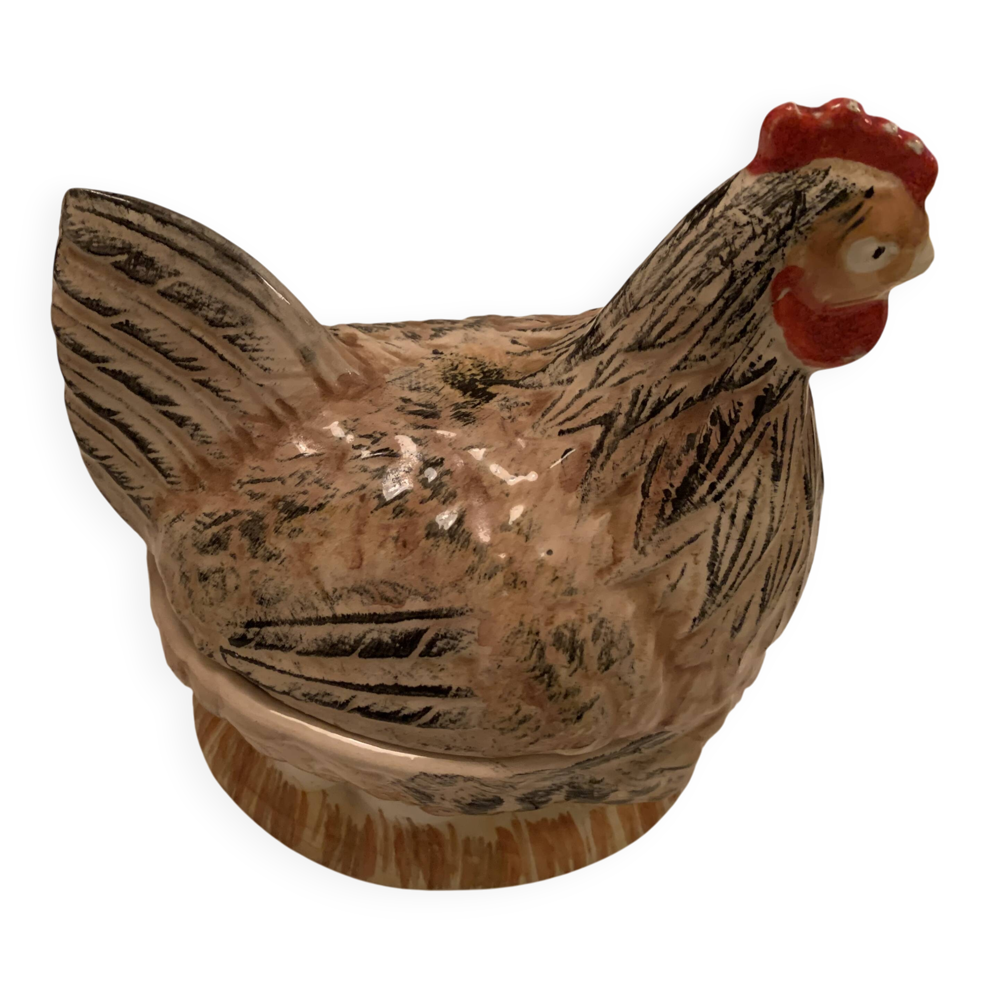 Vintage chicken terrine by Alphonse Muffa