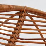 2x Italian bamboo and rattan high back chair, mid-century modernism, Italy 1960s