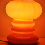 Orange glass table lamp, 1970
