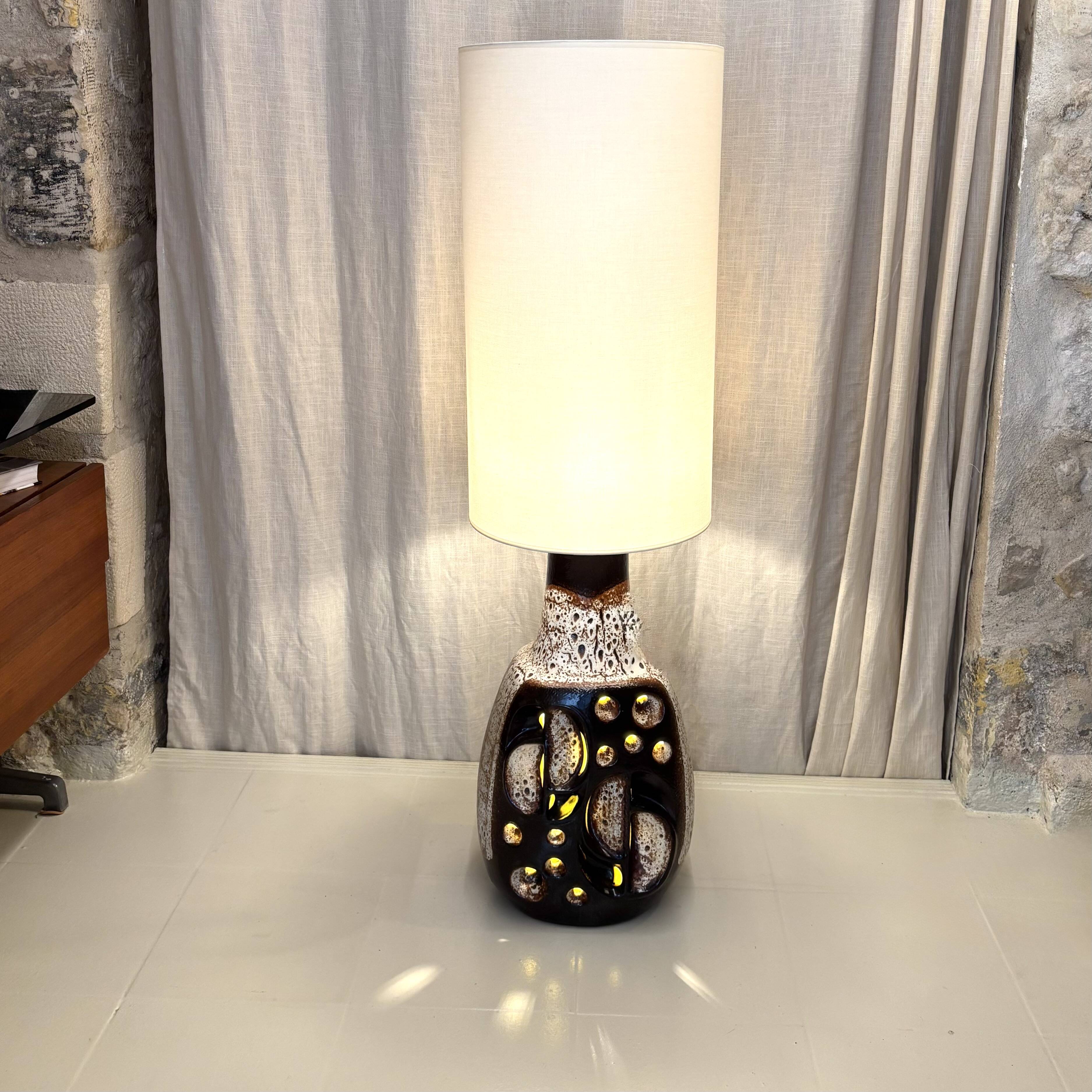 70s ceramic sun lamp