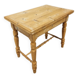 Antique pine table, folding and rotating