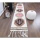 1980s Vintage Turkish Hand-Knotted Wool Cotton White Runner Rug 75x385
