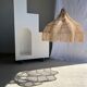 Rattan pendant lamp in the shape of a flower