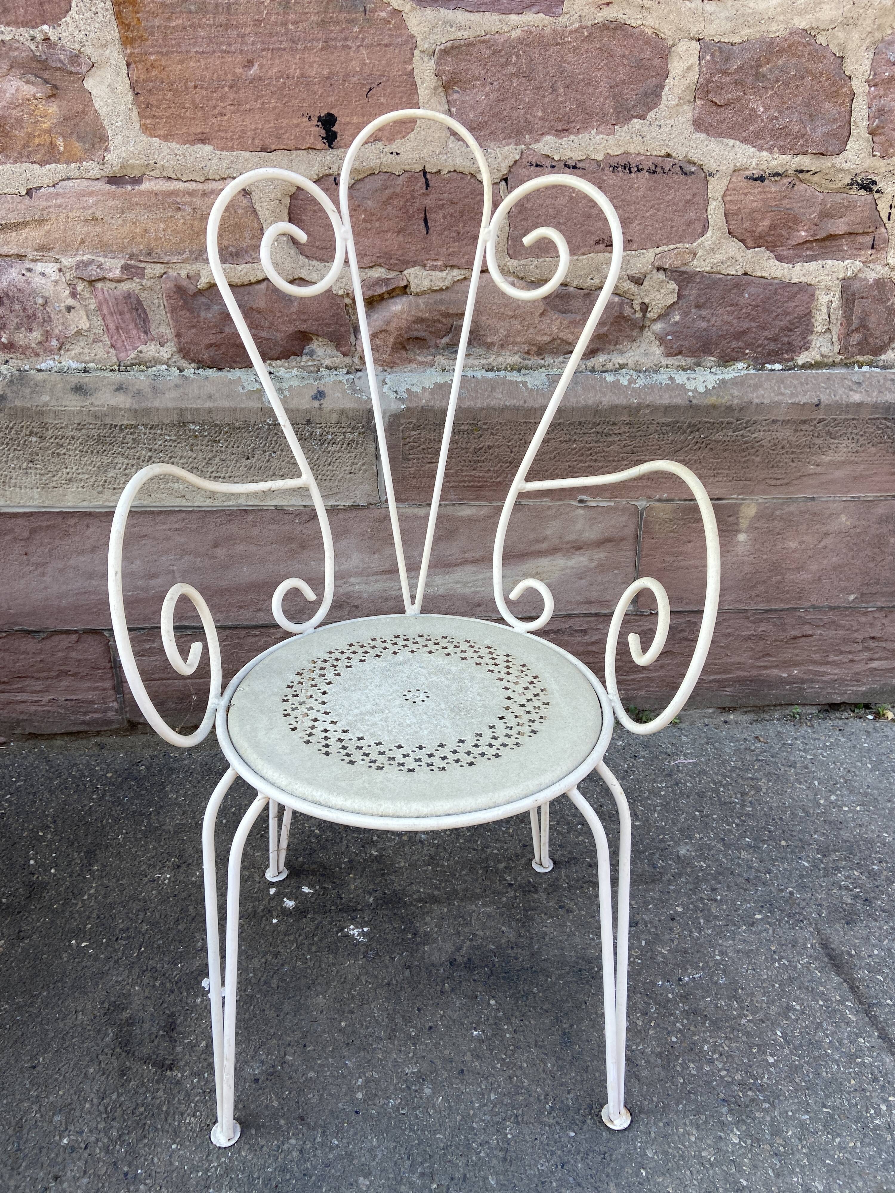 Garden furniture in wrought iron 1970