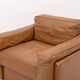 Fauteuils club italiens modernes en cuir cognac