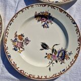 Clairefontaine earthenware plate and fruit bowl set, Saxe model