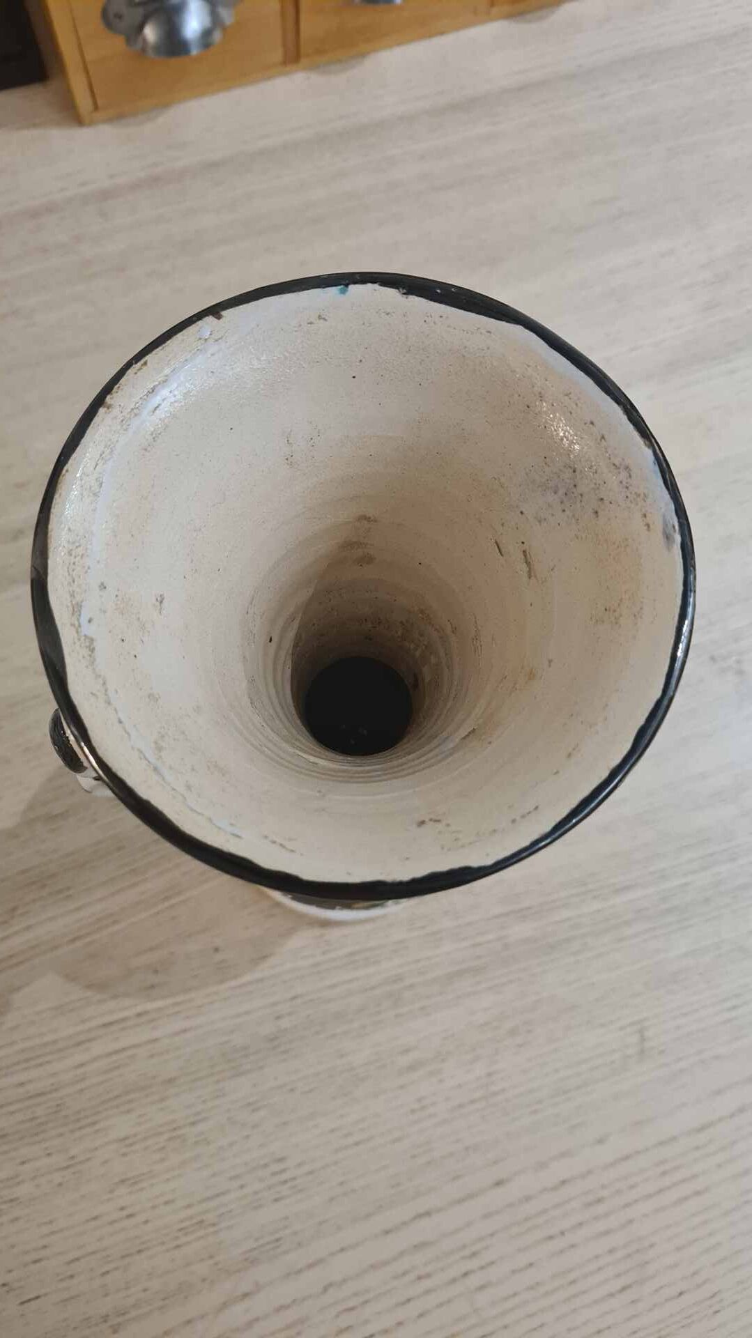 Artisanal vase in glazed ceramic, vintage 50s