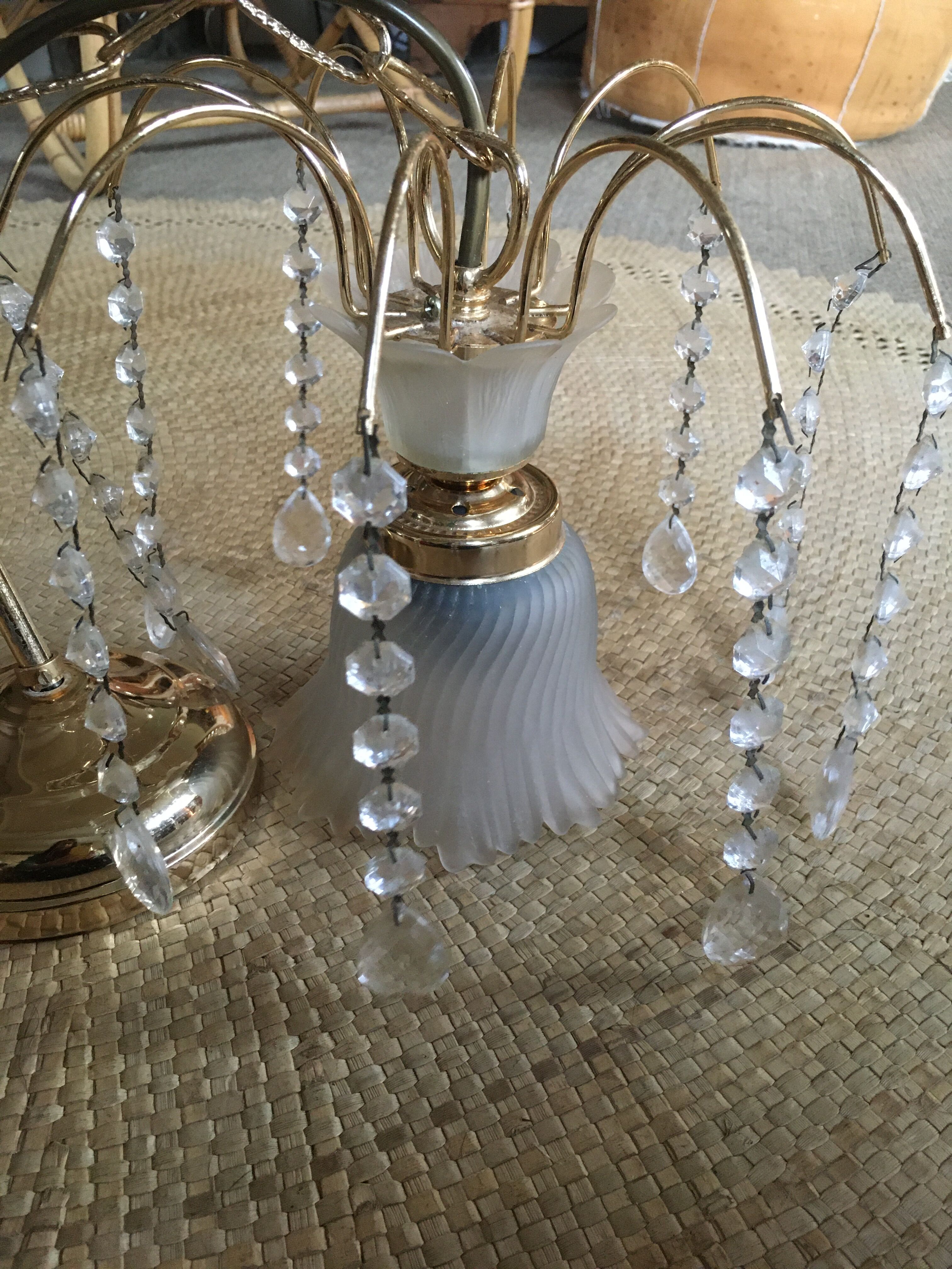 Hanging lamp with stamps