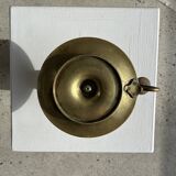 Antique gold hand candlestick with a handle fixed by 3 rivets H8 D13