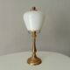 Art deco lamp in brass and opaline