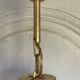 Vintage molded glass and gold metal pendant light