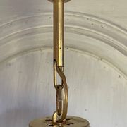 Suspension en verre moulé et métal doré vintage