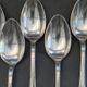 Set of 8 ercuis silver-plated coffee spoons.
