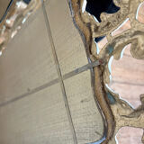 Triptyque Miroir Baroque/Rococo en laiton Doré, vers 1950 -M