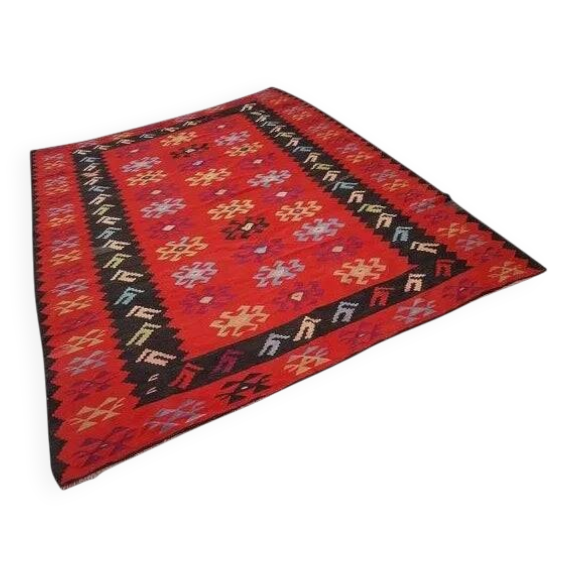 Tapis Kilim turc vintage tissé main