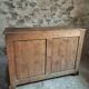 Antique French work cabinet in pine with two doors – rustic country style