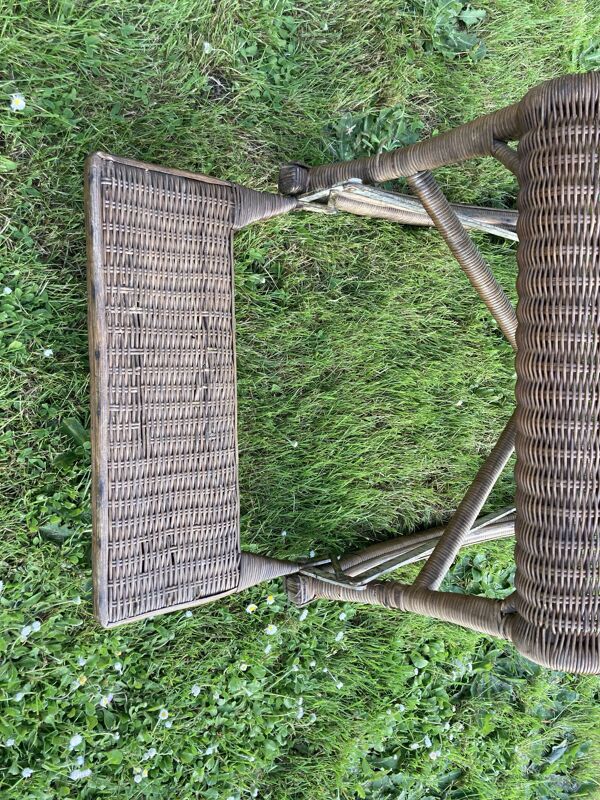 Ancien rocking-chair chair en rotin