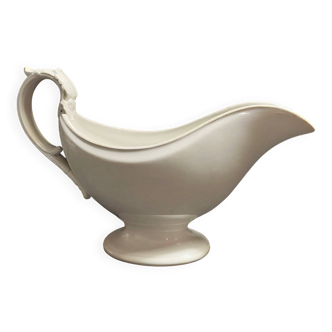 Saucière blanche terre de fer Creil et Montereau fin XIXème