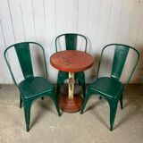 Set chairs and pedestal table Tolix