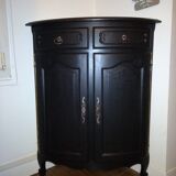 Corner sideboard louis XV style black