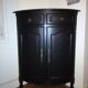 Encoignure, buffet d'angle style Louis XV noir