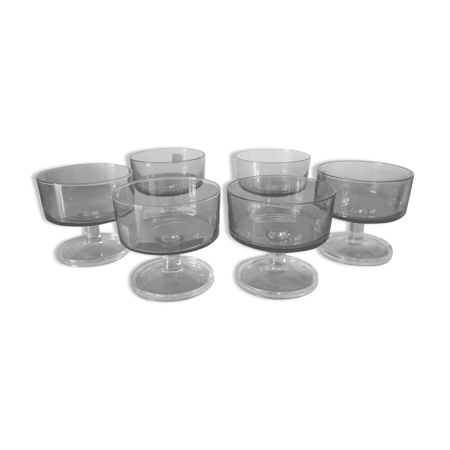 Lot De 10 Coupes Luminarc Verre Fumé – Idéal Pour Champagne Et Glace
