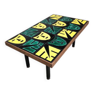 Vintage ceramic coffee table