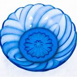 Saladier en verre bleu