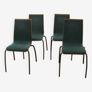 Suite de 4 chaises de salle à manger design