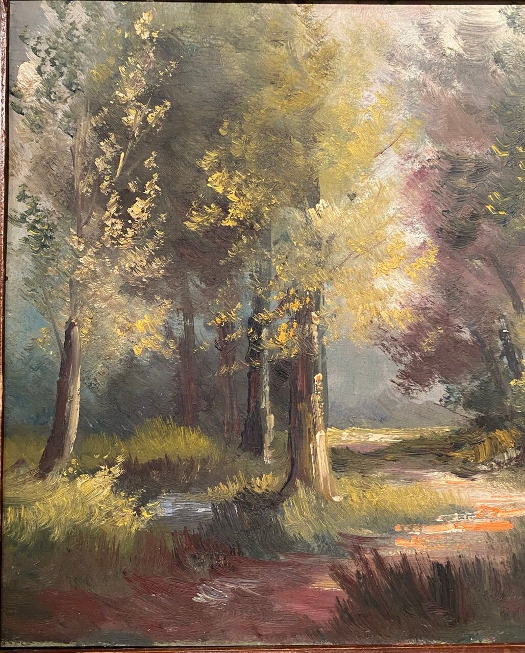 Painting, Landscape, Lyon School, mid-20th century