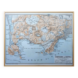 Printed in 1909, Gulf of Pozzuoli, Naples, Italy.