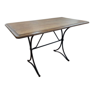 Table de bistrot ancienne dessus chêne