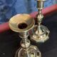 Pair of antique candlesticks - gilded bronze 18th century