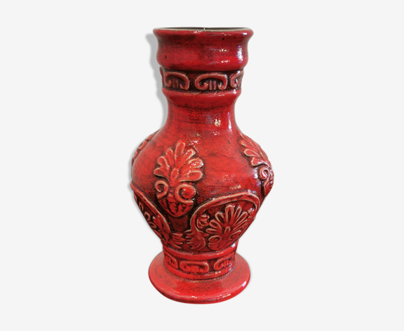 Vase West Germany rouge