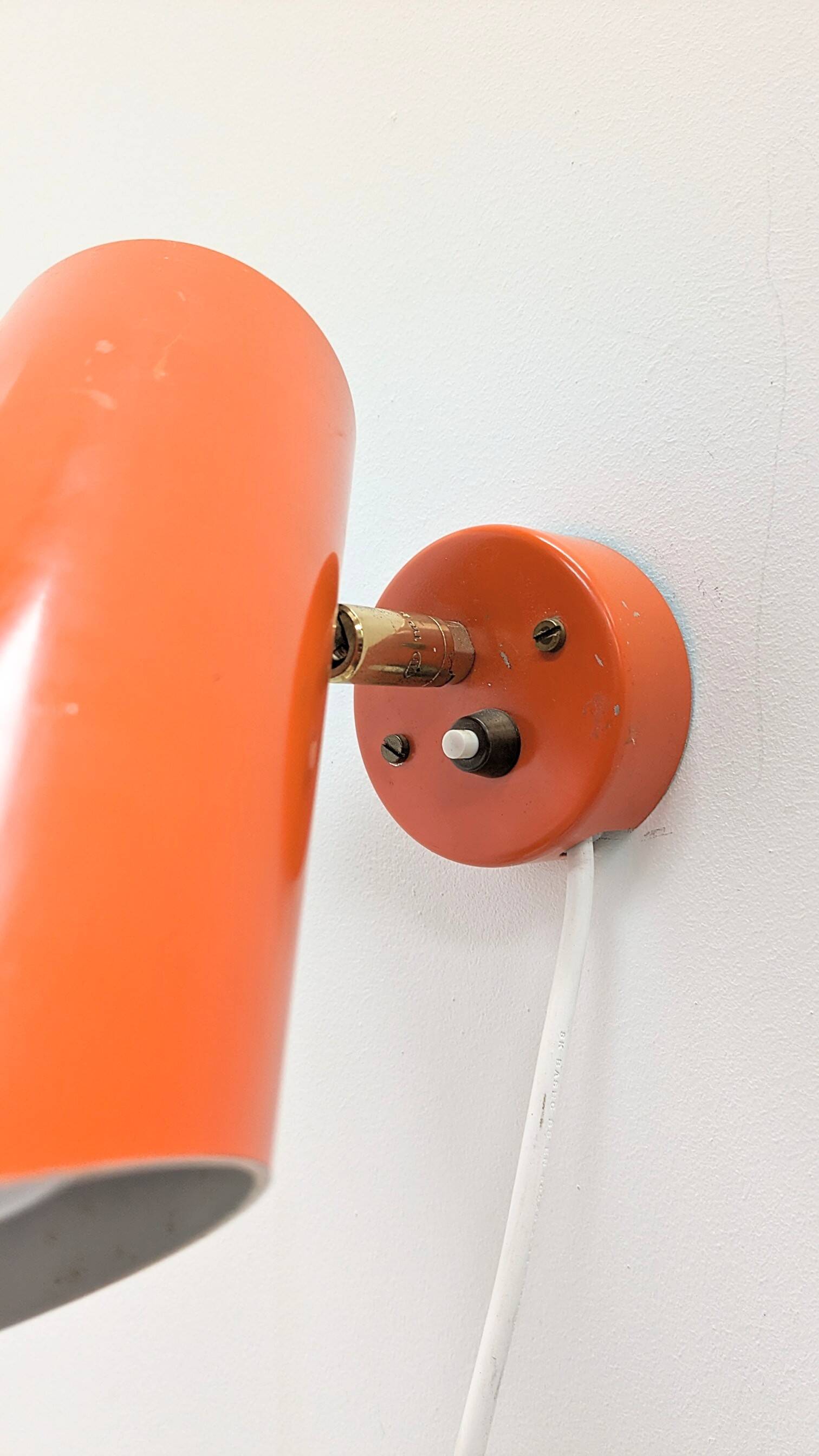 2 orange wall lights from the 70s