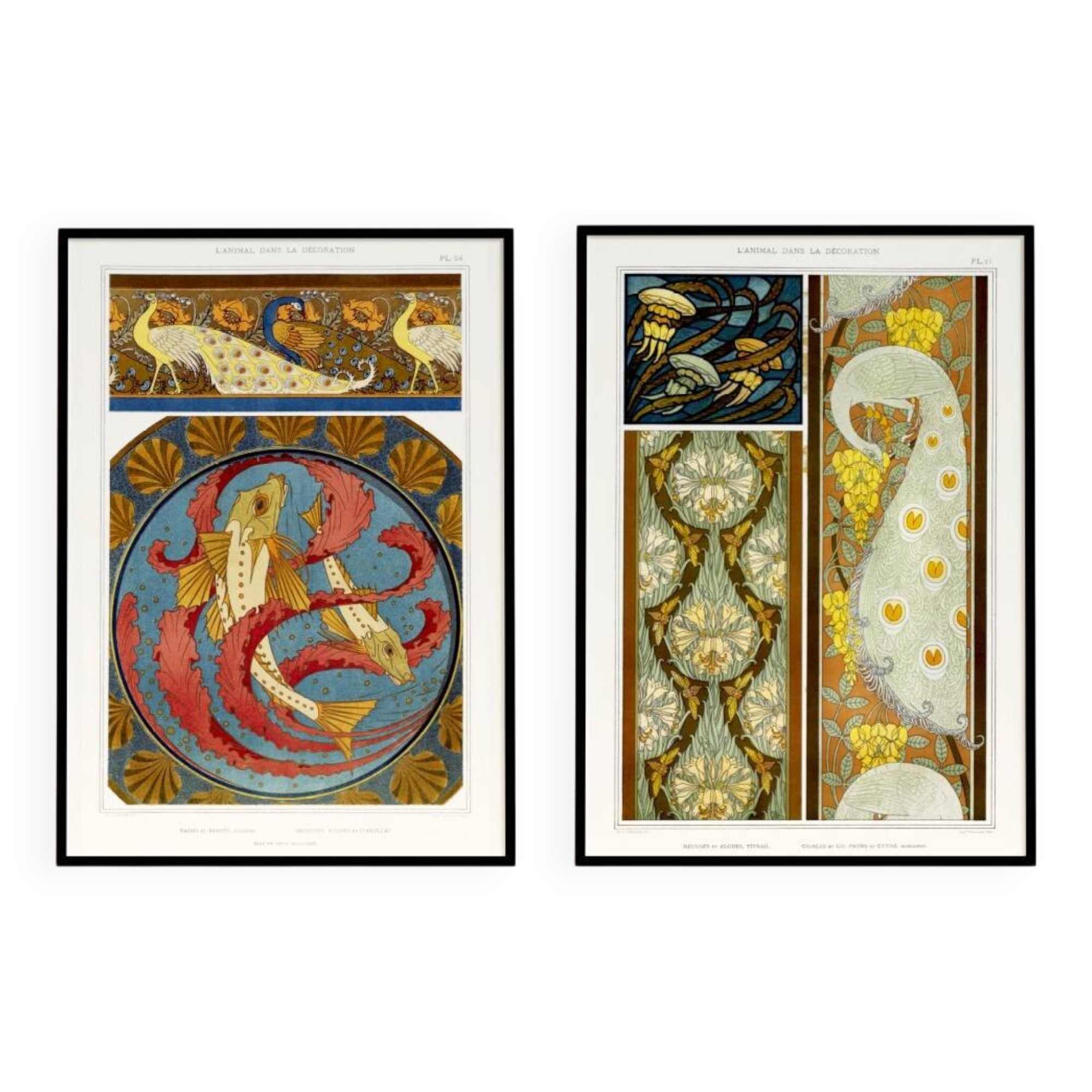 Set of two Art Nouveau posters