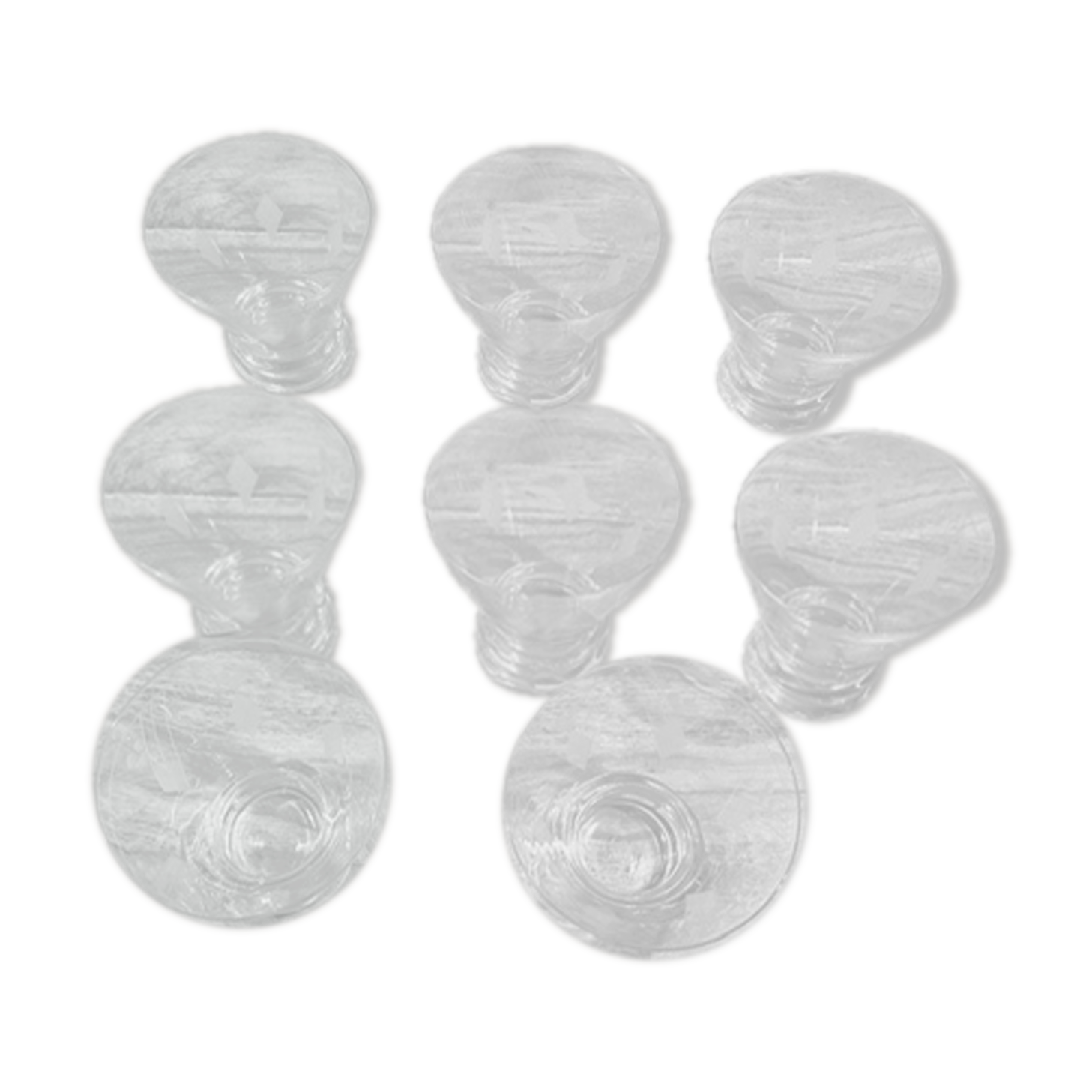 Série de 8 verres à eau Art Deco